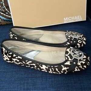 Michael Kors Printed Hair calf loafers